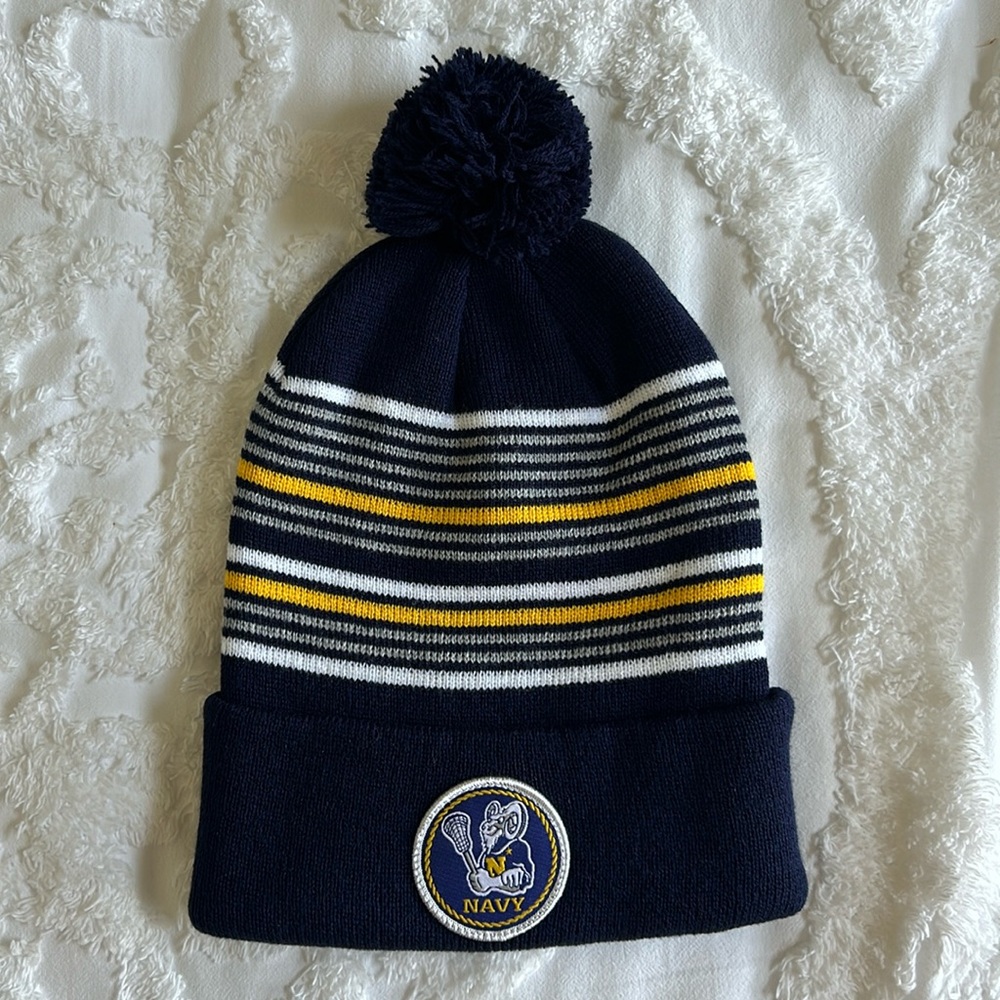 Navy Lacrosse Beanie